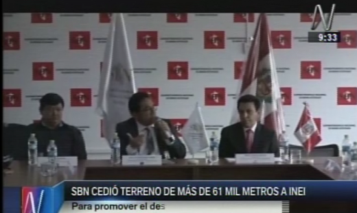 SBN cedió terreno de más de 61 mil metros al INEI