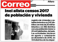 INEI alista Censos 2017 de población y vivienda