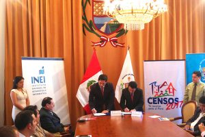 INEI y Gobierno Regional de la Libertad firman convenio en apoyo a los Censos Nacionales 2017