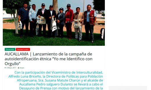 Lanzamiento de la campaña de autoidentificación étnica “Yo me identifico con orgullo”