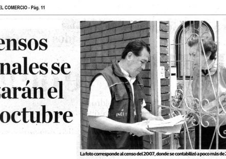 Los censos nacionales se realizarán el 22 de octubre