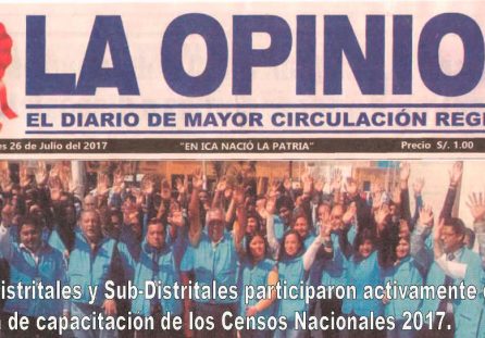 Jefes Distritales y Sub Distritales participaron activamente de jornada de capacitación de los Censos Nacionales 2017