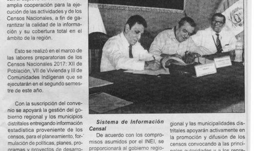 Gobierno regional y municipios apoyarán censos nacionales 2017 en nuestra región