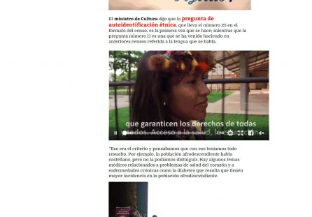 Censo 2017: pregunta sobre autoidentificación étnica permitirá políticas públicas más inclusivas