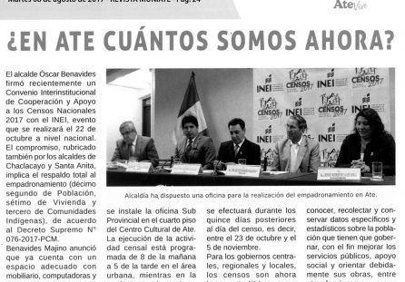 ¿En Ate cuántos somos ahora?