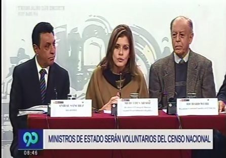 Ministros de Estado serán voluntarios del Censo Nacional