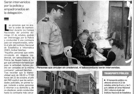 Irán a la comisaría los que no acaten orden de inamovilidad