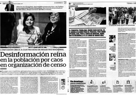 Desinformación reina en la población por caos en organización de censo