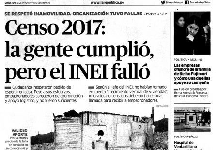 Censo 2017: La gente cumplió, pero el INEI falló