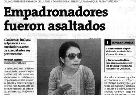 Empadronadores fueron asaltados