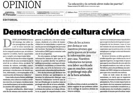 Demostración de cultura cívica