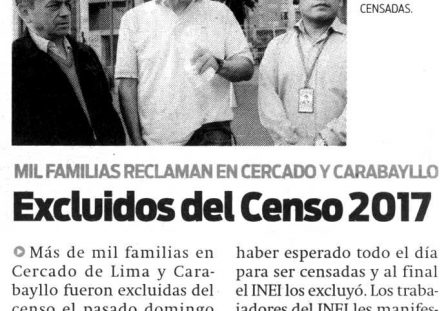 Excluidos del Censo 2017