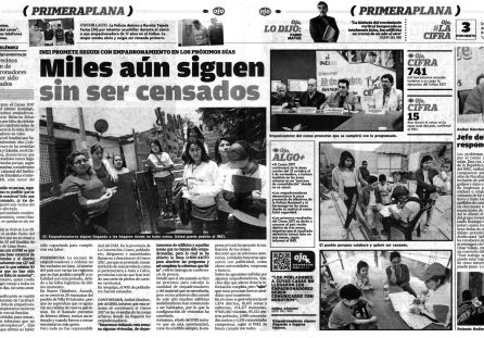 Miles aún siguen sin ser censados