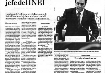 Recién en dos o tres meses habrá nuevo jefe del INEI