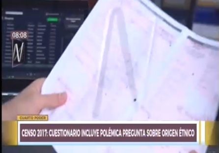 Censo 2017, cuestionario incluye polémica pregunta sobre origen étnico