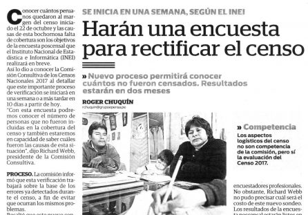 Harán una encuesta para rectificar el censo