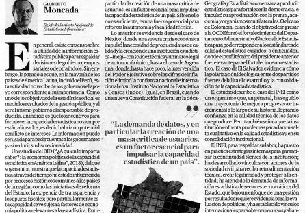El desarrollo estadístico nacional