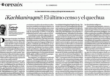 ¡Kachkanirapmi! el último censo y el quechua